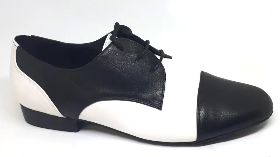 Classic Black and White Leather