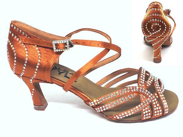 Crystal dark tan - 2.5" for salsa and bachata dancing