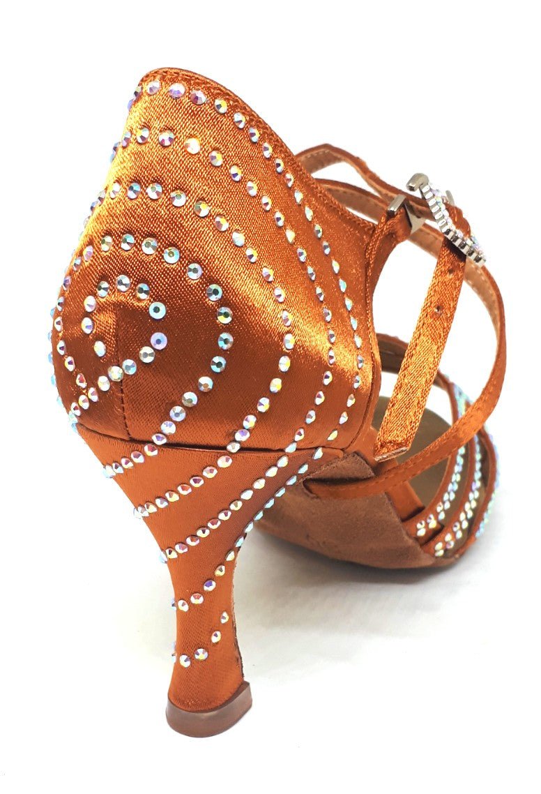 Crystal Dark Tan - 3" for salsa and bachata dancing