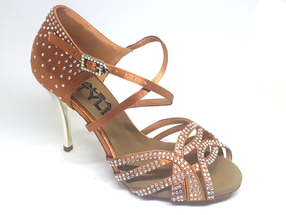 Crystal Dark Tan - Stiletto for salsa and bachata dancing