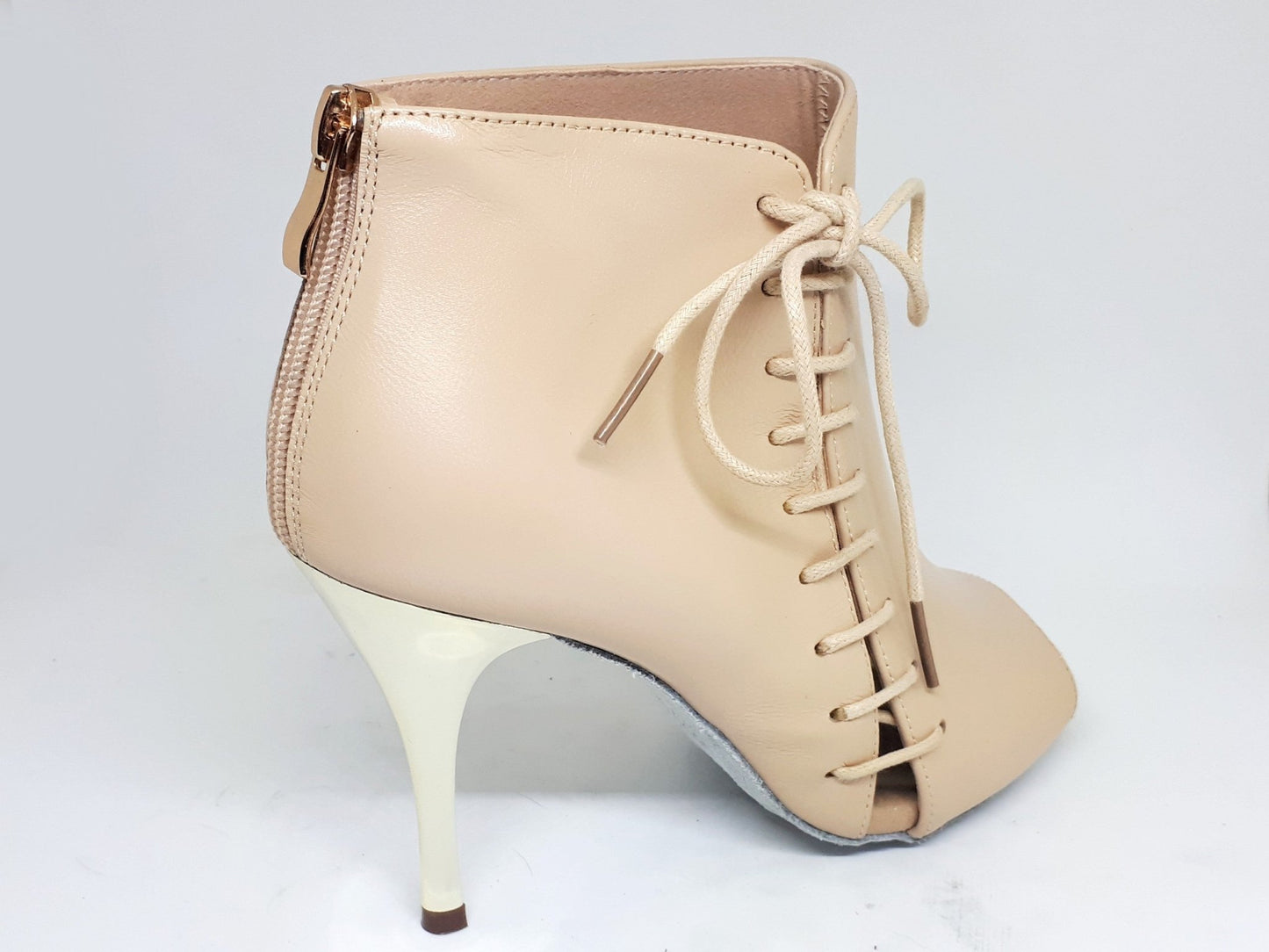 Lazuli Beige leather - Stiletto for salsa and bachata dancing