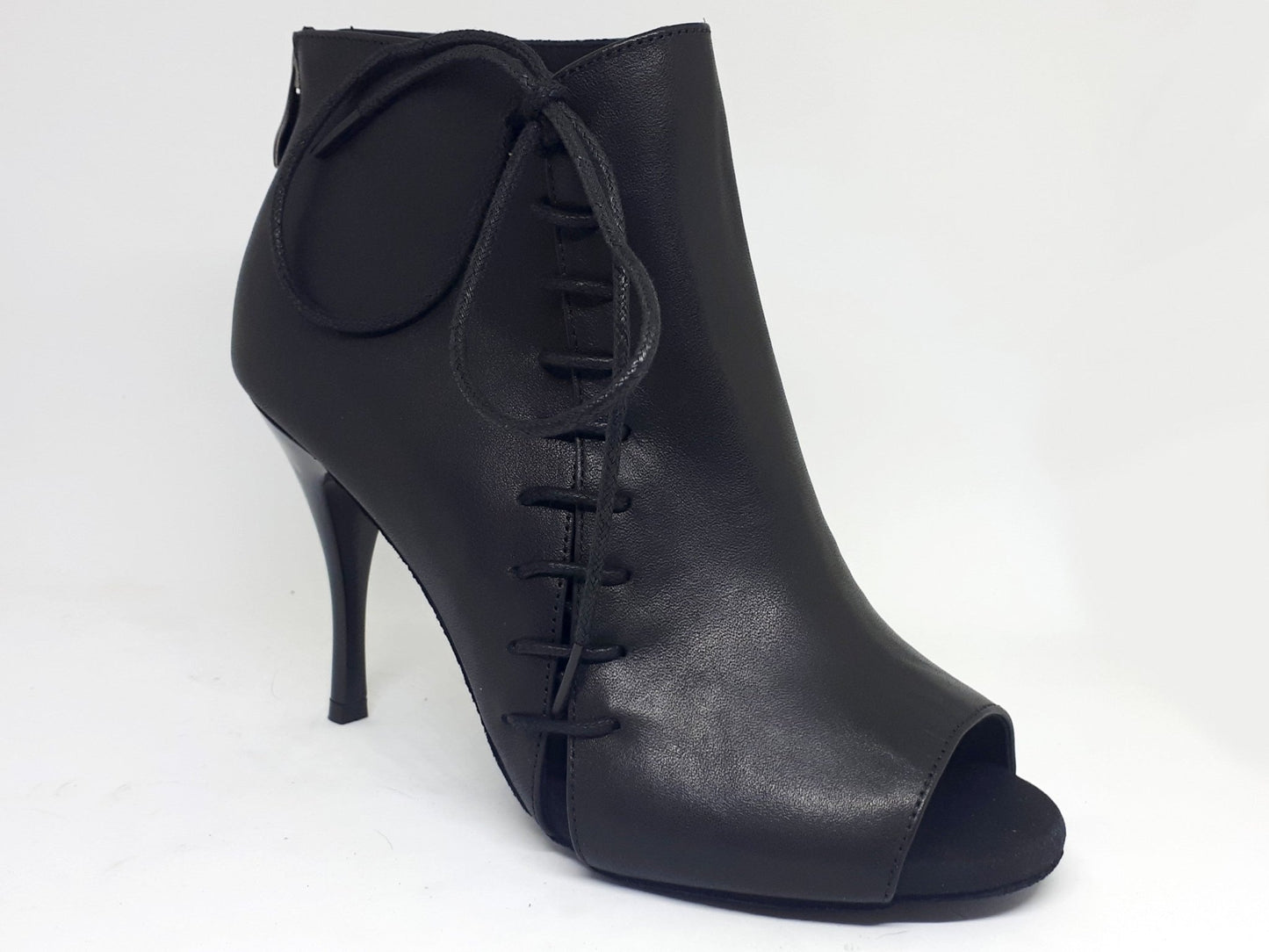 Lazuli Black leather - Stiletto for salsa and bachata dancing
