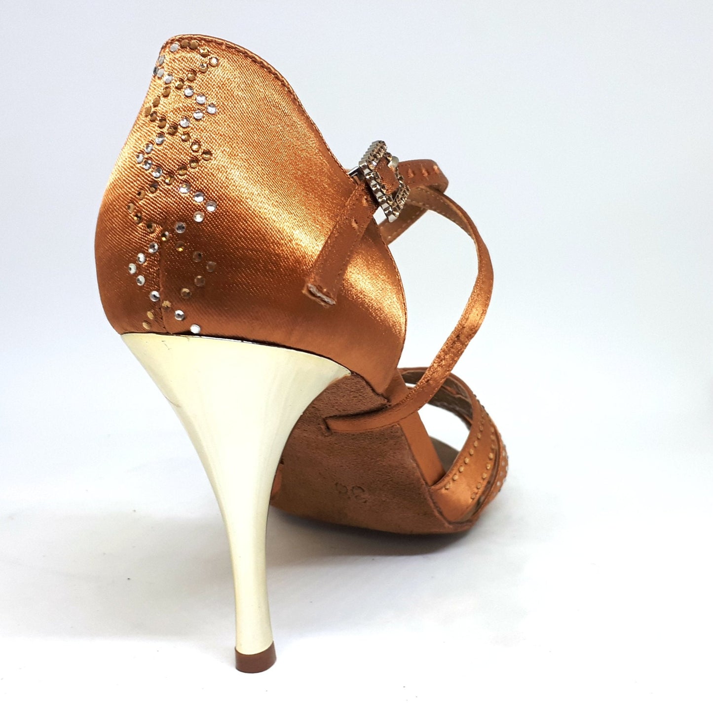 Mica Dark Tan Stones - Stiletto for salsa and bachata dancing