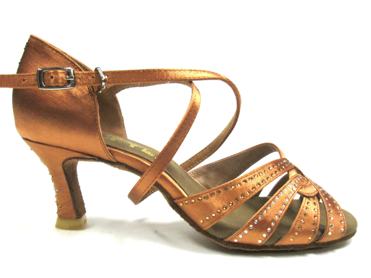 Mica Dark Tan - 2.5" for salsa and bachata dancing