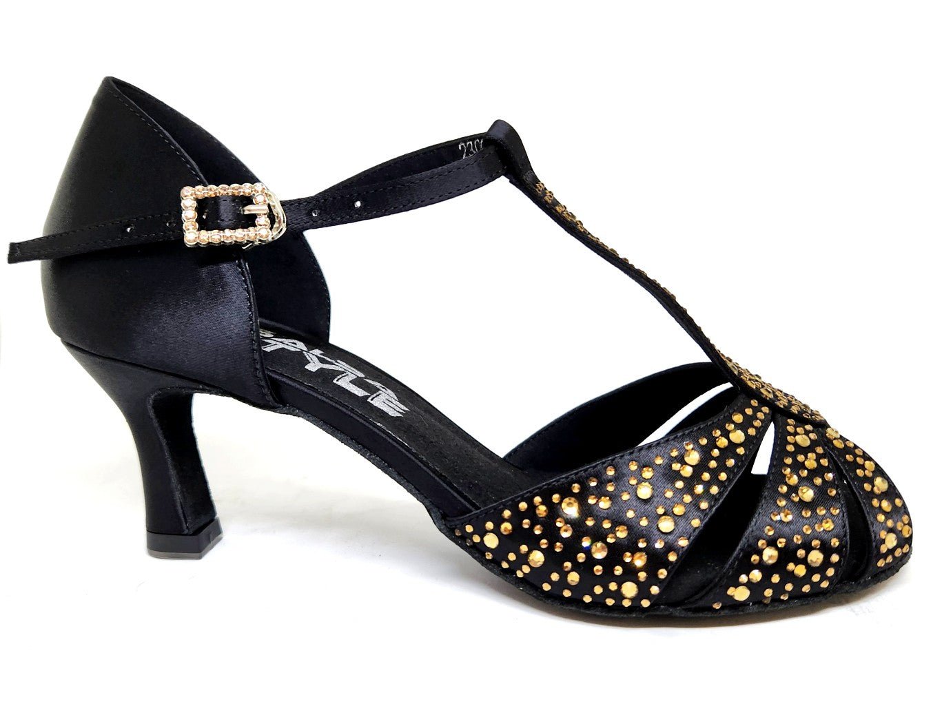 Orlena Black - 2.5" for salsa and bachata dancing