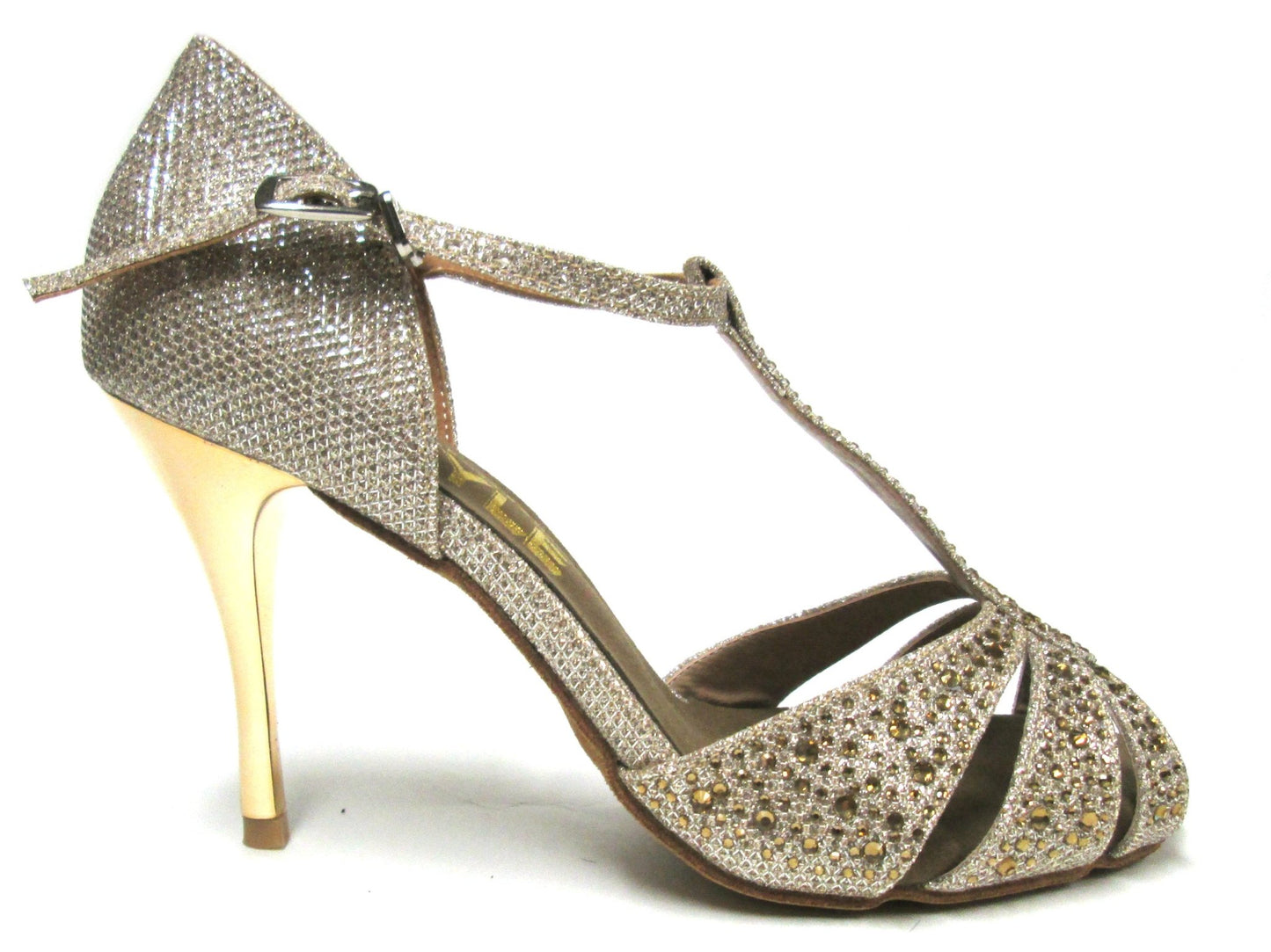 Orlena Metallic Gold - Stiletto for salsa and bachata dancing