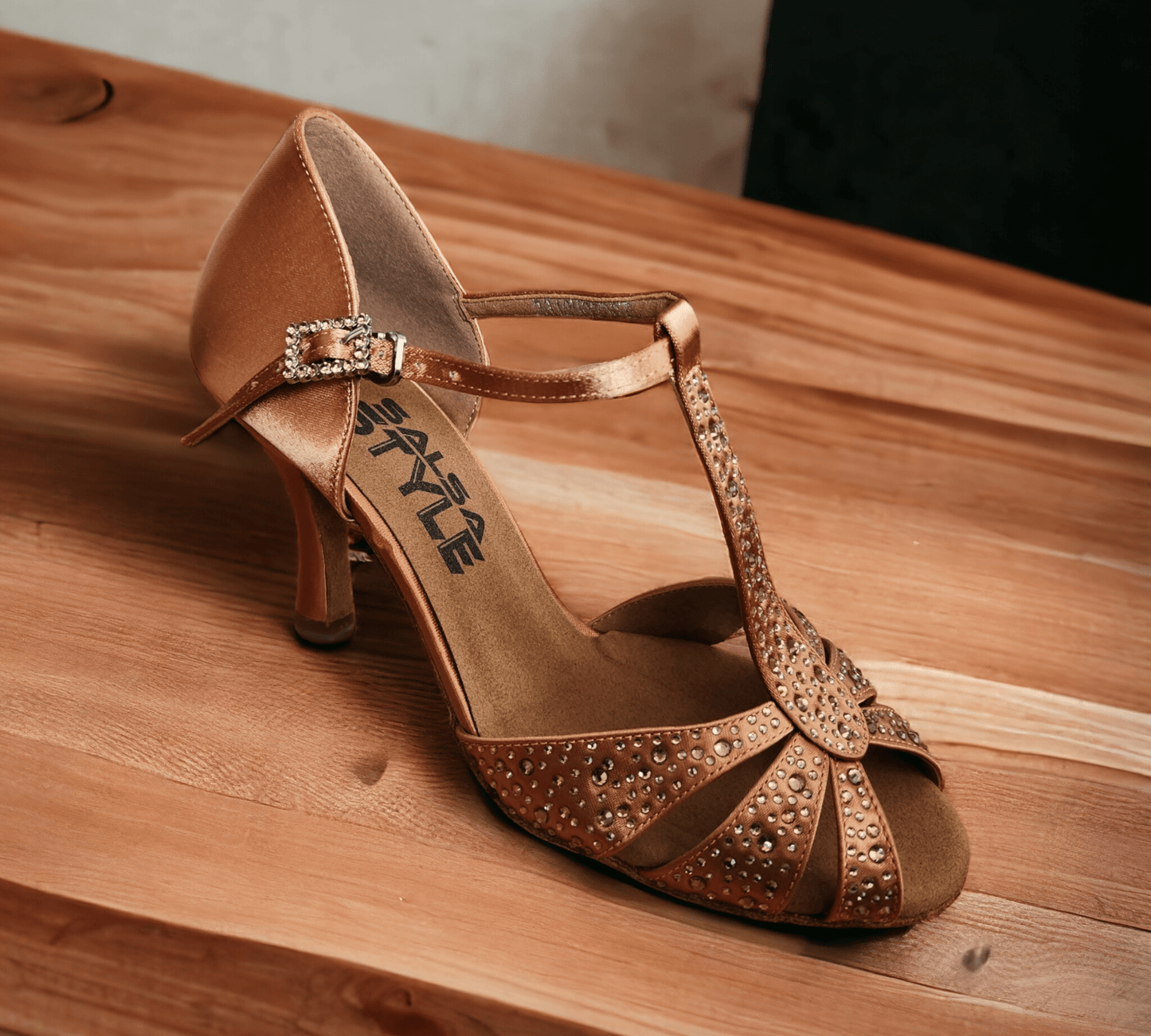 Orlena Dark Tan - 3" for salsa and bachata dancing