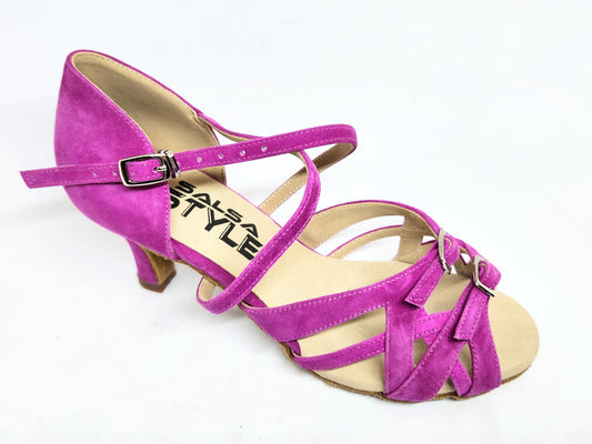 Suede adjustable dance shoes