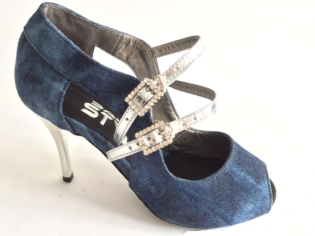 Topaz Denim - Stiletto for salsa and bachata dancing