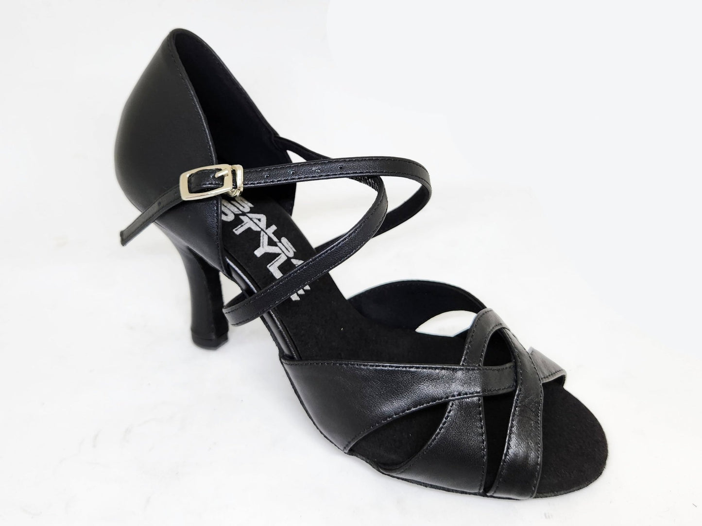 Zircon Black Leather - 3" for salsa and bachata dancing
