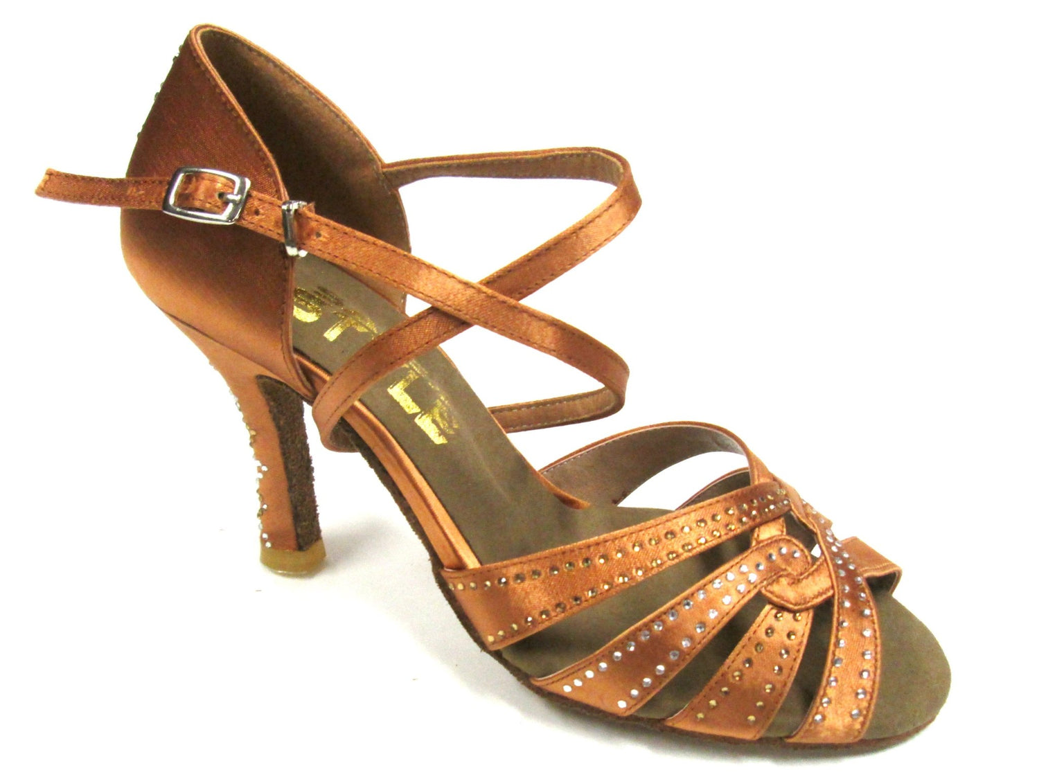 Mica Dark Tan - 3" for salsa and bachata dancing