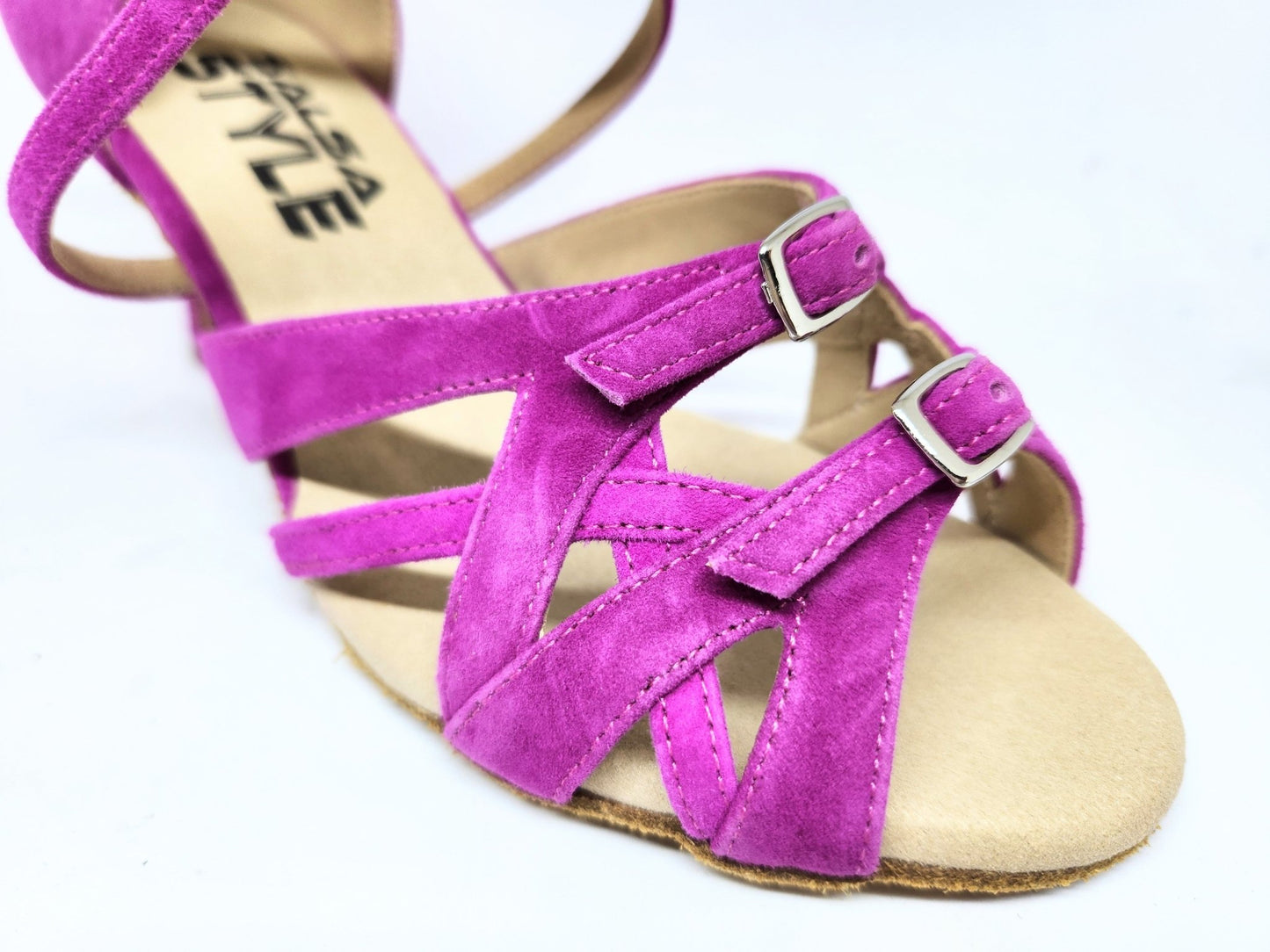 Ruby Fuchsia - 2.5" Shoes for salsa and bachata dancing