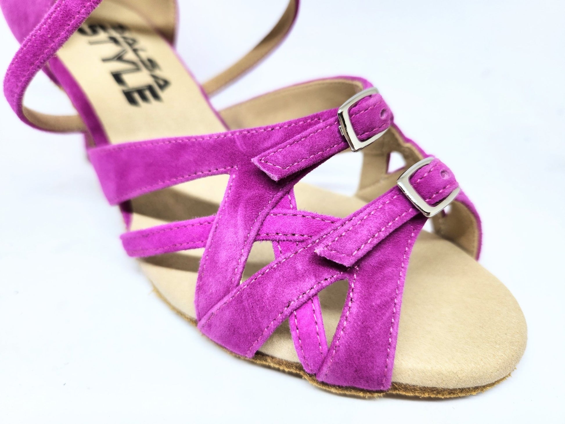 Ruby Fuchsia - 2.5" Shoes for salsa and bachata dancing